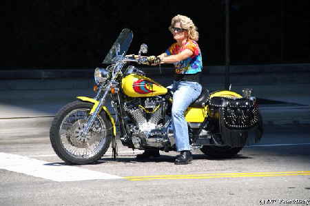 Harley Fahrerin Milwaukee